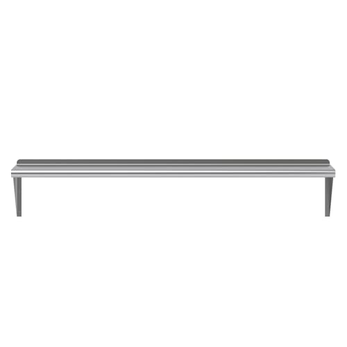 Image of AmGood 60 inch Long X 12 inch Deep Stainless Steel Wall Shelf | NSF Certified | Appliance & Equipment Metal Shelving | Kitchen, Restaurant, Garage, Laundry, Utility Room