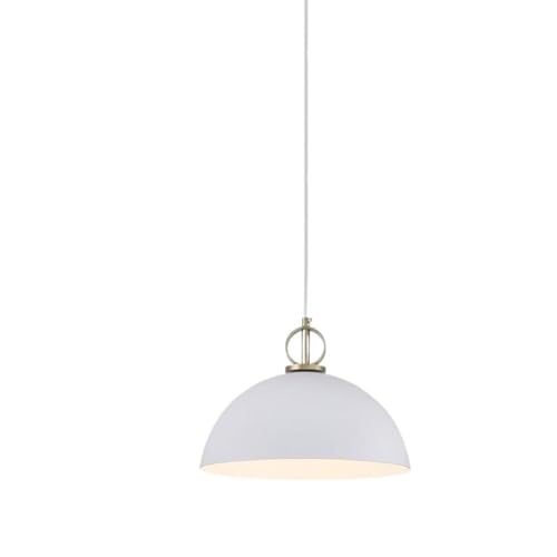 Luminaire Suspendu Blanc 11,8 Pouces pour Îlot de Cuisine et Salle à Manger