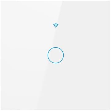 Bkiyougo WiFi Touch Switch White, 2 Gang 1 Way Smart Light Switch Compatible with Alexa and Google Home
