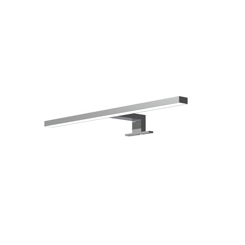 Baikal Lámpara LED para Espejo de Baño. Aplique LED 7W 230V-50Hz, Luz Blanca Neutra 6500K con 477LM, IP44 a prueba de agua, Aislamiento Clase ll. 50cm Cromado