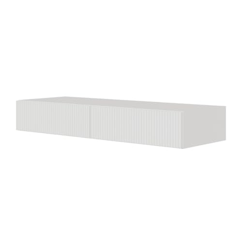 Selsey Tocador Maquillaje con 2 Cajones 110 x 79 cm Suspendido Mesa De Maquillaje Tocador Escritorio Blanco Veldio