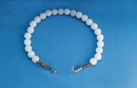 FlagCenter - White Beaded Retainer Rings, 8 Inch