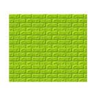 Image of Brick Wallpaper - Self Adhesive PE Foam Brick Design 3D Wall Stickers /DIY Wallpaper for Home Hotel Living Room Bedroom & Cafe (70 x 77cm, Appx. 5.8Sq Feet) (Light Green)-Pack of 1