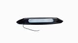 Kaper II L17-0014-BLK LED-Verandaleuchte für Wohnmobil, schwarze Blende, Oberflächenmontage, mit An-/Aus-Schalter, weiß/bernsteinfarben