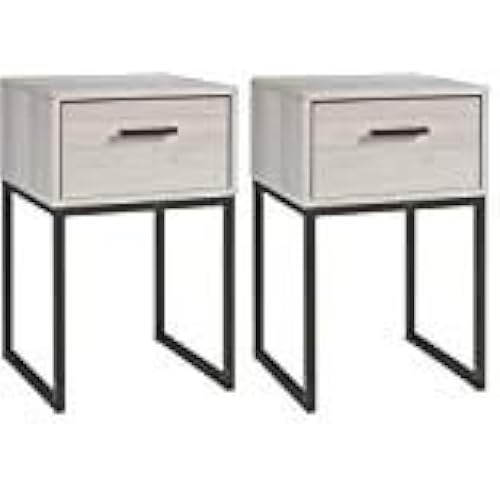 Signature Design by Ashley Socalle Night Stand, Natural (Pack of 2)