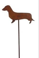 Zen Man Edelrost Gartenstecker – Rost & Glas Deko, 8x4 Cm, Höhe 100 Cm, Metall, Handgefertigt Für Beet & Garten