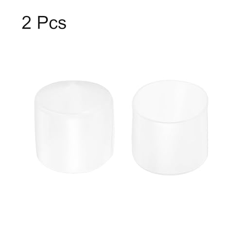 Image of uxcell 2pcs Rubber End Caps Protective Caps 55mm(2.2 inch) ID Vinyl Round Tube Bolt Cap Cover Screw Thread Protectors Clear, 40mm Height