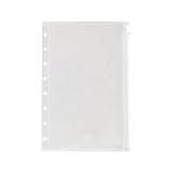 Staples 321296 Arc System Poly Zip Pockets Clear 5-1/2-Inch X 8-1/2-Inch