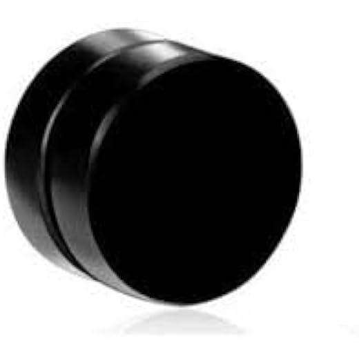 Black Magnetic Earrings Stainless Steel (2 Pcs)