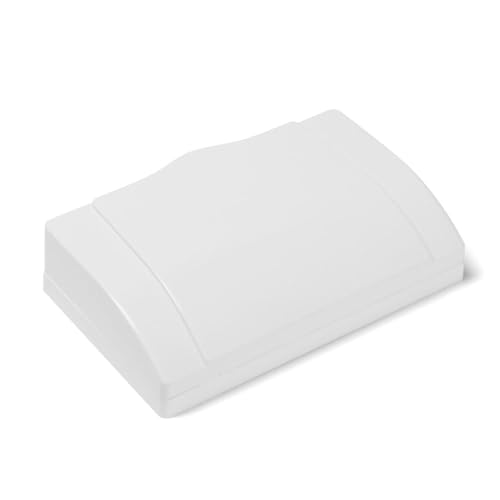 Double Socket Splash Protector Plastic Bathroom Switch Outlet Cover Box(White)