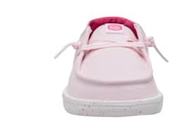 Image of HEYDUDE Girl's Youth Wendy Garden Floral Slip On Shoe | Skyway Blue /Multi | Lightweight Loafer with Elastic Laces
