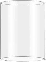 Cilindro di vetro senza fondo borosilicato soffiato a mano, cilindro di ricambio per lardino, portacandela a scelta, diametro 10 cm, altezza 35 cm, vetro trasparente