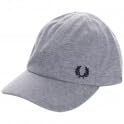 Fred PerryMens Womens Unisex Classic Piqué Baseball Cap Hat - Steel Marl Grey HW1650 - One Size Adjustable
