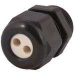 CD21N9-BK, Black Nylon Multi-Hole Standard Strain Relief Fitting 3/4" NPT (5 Items)