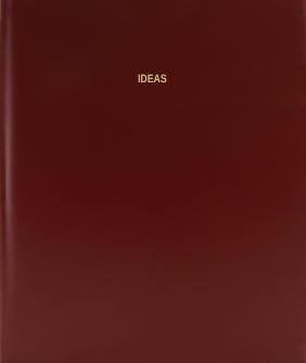 BookFactory Ideas/Ideas Notebook/Ideas Sketchbook (Burgundy Cover / 312 Pages / .25 Grid Format/Size 8 7/8'' x 11 1/4'') Section Sewn Hardbound (Made in USA)