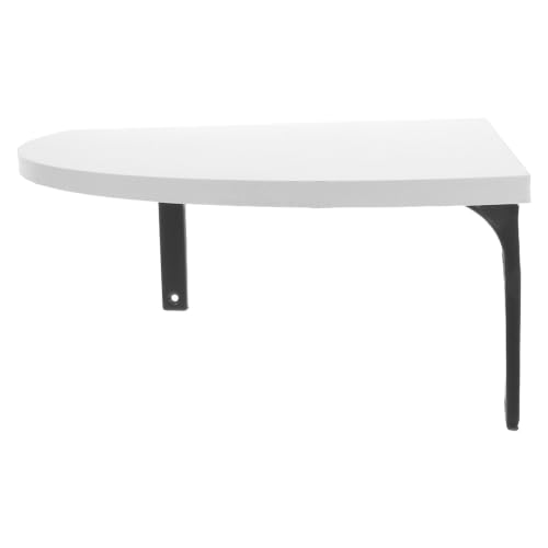 Estantería esquinera triangular de madera con balda curva para cocina y baño 2
