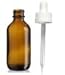 PREMIUM VIALS CREATIVE PACKAGING SOLUTIONS Boston Round Bottle 2 oz AMBER - w/White Child Resistant Dropper - Pack of 36