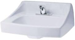 LT307 01 1 Hole Wall Mount Bathroom Sink (Cotton White)