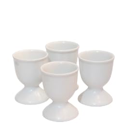 Mirakii White Porcelain Egg Cup Set of 6, for Hard & Soft Boiled Eggs or Snacks (6)