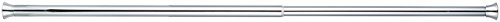 Image of AmazonBasics 1 inchW Double Extendable Tension Curtain Rods with Square Finials Set, 36 inch to 72 inch, Nickel & AmazonBasics Shower Adjustable -Length Curtain Tension Rod - 24-36 inch, Chrome