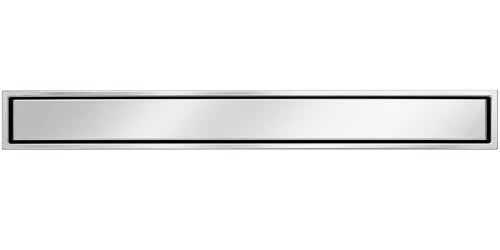 Image of Tile Insert Shower Drain Channel 20 x 4 Inch Invisible Floor Drain with Cockroach Trap 304 Stainless Steel Drain Jali Covered with Collar Side Outlet Compatible with 13mm Tiles