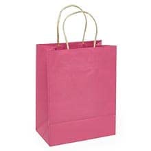 Pink Paper Shopping Bags | Quantity: 250 | Width: 5 1/2