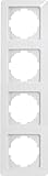 Kopp HK02 - Abdeckrahmen 4-Fach, Farbe: arktisweiß, 5er Pack, 305913001