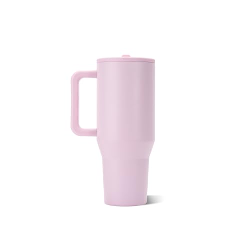 Image of HydroJug Traveler - 32 oz Water Bottle with Handle & Flip Straw - Fits in Cup Holder, Leak Resistant Tumbler-Reusable Insulated Stainless Steel & Rubber Base - Gifts for Women & Men, Sweet Pea