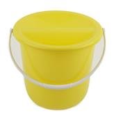 Plastic Coin Collection Bucket with Removable lid and Handle Charity Donation Collection Money Box Pail for Fundraising with top Slot for Tickets raffles and Money 7.5" Hx8.3 Diameter(Yellow) 4 Pack โ image 1