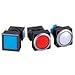 LW7B-M1C2MLG, Switch Push Button N.O./N.C. DPDT Flush Square Button 0.1A 250VAC 250VDC Momentary Contact Screw Panel Mount
