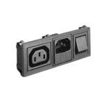 Bulgin Limited, BZH11/Z0000/10, Power Entry Module Unfiltered M/F 6 POS 250VAC 10A Switch/Fuse ST 2 Port (5 Item/s)
