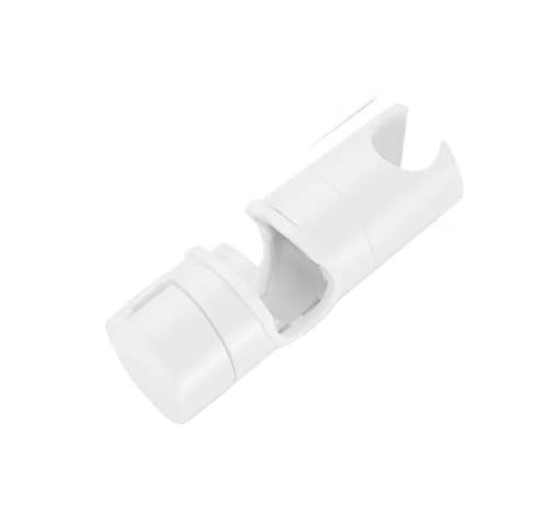 Support de rail de douche réglable universel blanc curseur douchette orientable chromé - 2