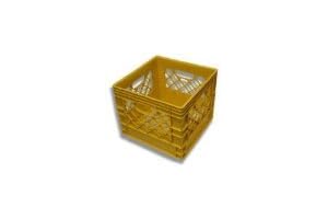 Dcrates Yellow Plastic Stackable Milk Crate