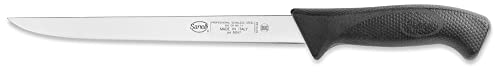 Sanelli Linea Skin, Coltello Filettare Pesce flex professionale cm.22, Acciaio inossidabile, Nero, Lunghezza lama 22 cm.