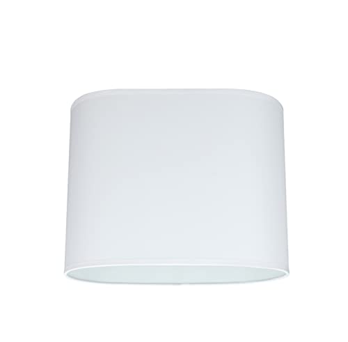 Aspen Creative 37001A Transitional Oval Hardback Shaped Spider Construction Lamp Shade in Off-White, 13 1/2" wide (8" + 13 1/2") x (8" + 13 1/2") x 10 1/2" by Aspen Creative - Image 2