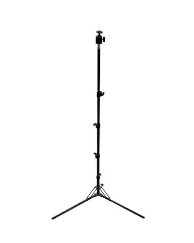 CLAYMORE Tripod Stand (Black) - Lightweight Aluminum Outdoor Action Camera, Fan & Lighting Stand, 1/4