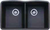 Universal Series Granite Composite Equal Bowl Sink in Black