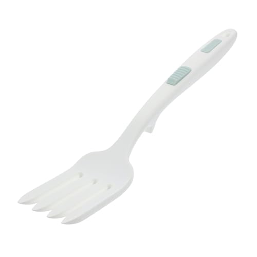 FUNOMOCYA Silicone Cooking Fork Fruit Pork Pasta Server Fork Utensil Kitchen Food Fork Pasta Fork Large Blending Fork Dinner Fork Kitchen Gadget Eating Fork Spaghetti Fork White