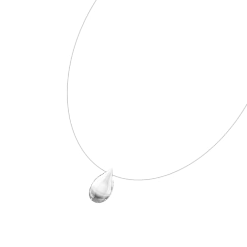 Minimalist White Teardrop Necklace Modern Jewelry For Elegant Occasions
