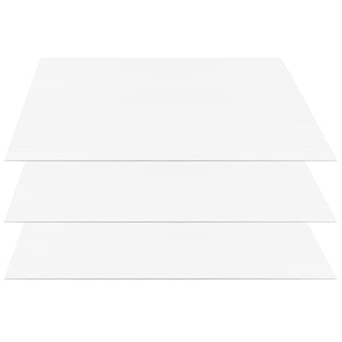 Image of MOUYAT 15 Pack 18 x 24 Inch Large White Corrugated Plastic Sheets, 5 /32 Inch 4mm Thick Waterproof Corrugated Plastic Sale Sign Blank Board for Dividers, Poster Board, Yard Making Signs