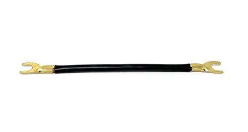 Preisvergleich Produktbild Verdrahtungsbrücke, 2 x Gabelkabelschuh, schwarz, 6 mm², 123 mm lang, 1 Stück