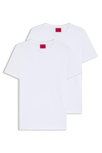 T-shirt HUGO Homme col rond blanc en coton de qualité supérieure