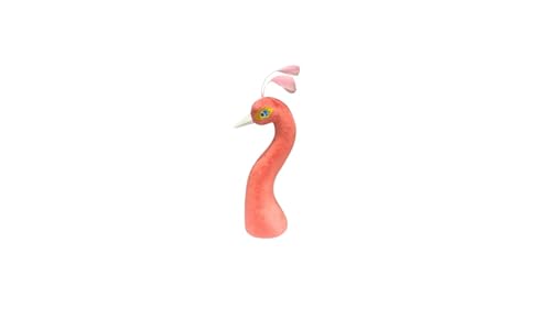 Estatua Decorativa Cabeza de Pavo Real Rosa en Resina