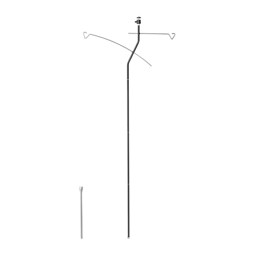 predolo Camping Lantern Stand Camping Folding Lamp Pole Adjustable Holder Lamp Stand Hook Camp Light Pole for Fishing Garden BBQ