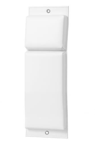 Norestar Contour Boat Fender – Hinged Low-Profile Marine Bumper for Gunwale and Hull Protection – Closed-Cell Foam with Vinyl Cover – White, 24" x 6" x 2.5"