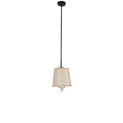 KBUUKYYXouy Lámpara colgante de acero al carbono de estilo chino, moderna y sencilla lámpara de noche de lino, ideal para dormitorios, salas de estar y pasillos de hotel.