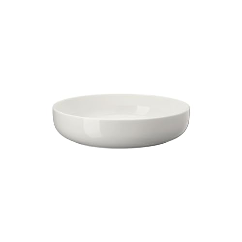 Rosenthal Jade Lift Piatto bianco 21 cm profondo – Piatto da insalata Bone China, piatto da portata rotondo, piatto profondo, piatto pianale, stoviglie per lavastoviglie e forno a microonde, altezza