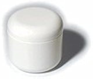 Plastic Rounded Jar with White cap118ml (4 fl.oz.)- 10 Pack