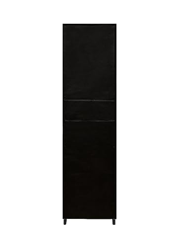 Image of Multi Utility 12 Layer Shelf Collapsible Metal Pipes with Non-Woven 100GSM Fabric Cover for Shoe /Cloth /Toy /Books Rack (Black, Metal)