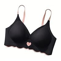 MY LADY LEO Women’s Seamless Wireless Push-Up Bra – Lightly Padded, Invisible Under Clothes, Comfortable Everyday Lingerie for All-Day Support (Size S, Black)